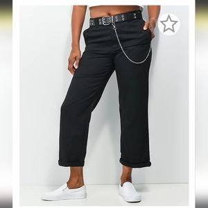 Dickies cropped roll hem pants, black size 29